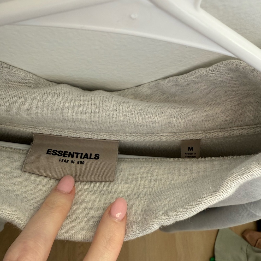 Essentials Gray Crew Neck Size Medium - image 3